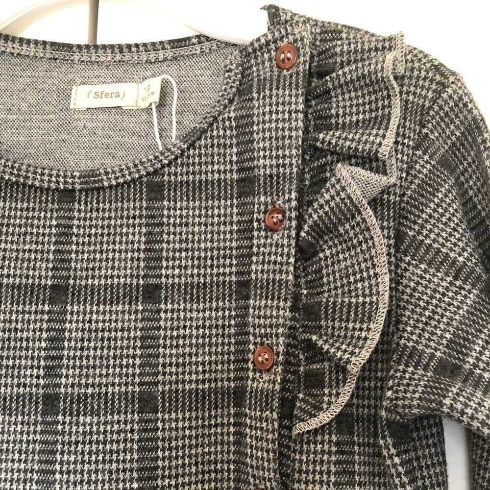 Sfera Girls’ Black & Grey Plaid Dress‎ - Picture 6 of 14